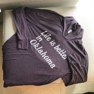 LIFE IS BETTER IN OK LONG SLEEVE HOODED PULLOVER